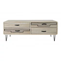 MEUBLE TV EDWIGE PAULOWNIA METAL 115X61X