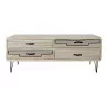 MEUBLE TV EDWIGE PAULOWNIA METAL 115X61X