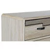 Commode Edwige 3 tiroirs bois paulownia et métal 80x38x79cm