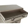 Commode Edwige 3 tiroirs bois paulownia et métal 80x38x79cm