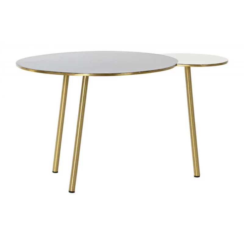 TABLE BASSE DOREE ALUMINIUM 67X50X37CM