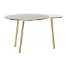 TABLE BASSE DOREE ALUMINIUM 67X50X37CM