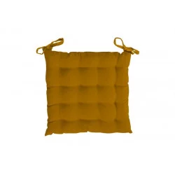 GALETTE 40X40X5CM BOHEME MOUTARDE MICROF
