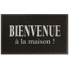 TAPIS D'ENTREE MAISON GRIS/NOIR 45 X 75
