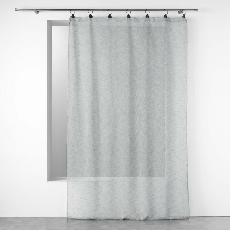 VOILE ANNEAUX LINKA GRIS 140x240CM