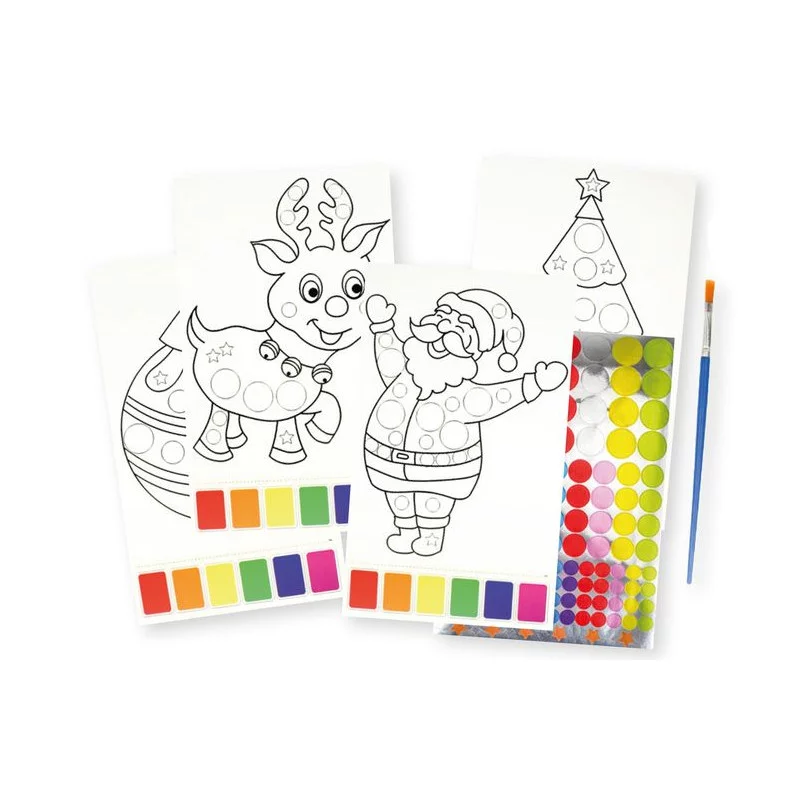COLORIAGE A5, PEINTURE, PINCEAU ET GOMME