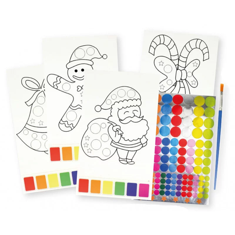 COLORIAGE A5, PEINTURE, PINCEAU ET GOMME