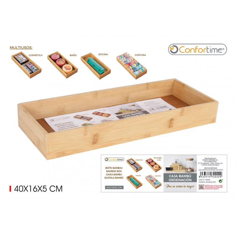 ORGANISATEUR DE TIROIR BAMBOU 40X16X5CM