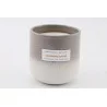 BOUGIE EN POT GRISE 9X9CM