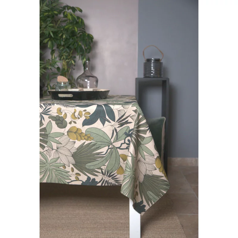 NAPPE LOMBOK ÉMERAUDE 250X150cm ENDUITE PLASTIFIÉ NAPPE LOMBOK ÉMERAUDE 250X150cm ENDUITE PLASTIFIÉ