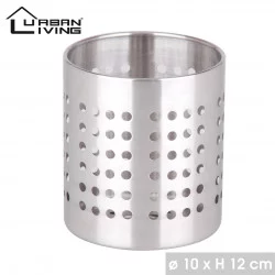 POT A COUVERTS INOX D10CM H12CM