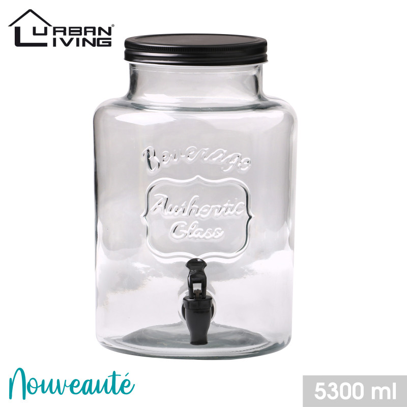 Fontaine à Boissons Bag-in-Box LaBoul 5L - Noir - Avec Ice Pack - Pour Vin, Jus, Cocktails