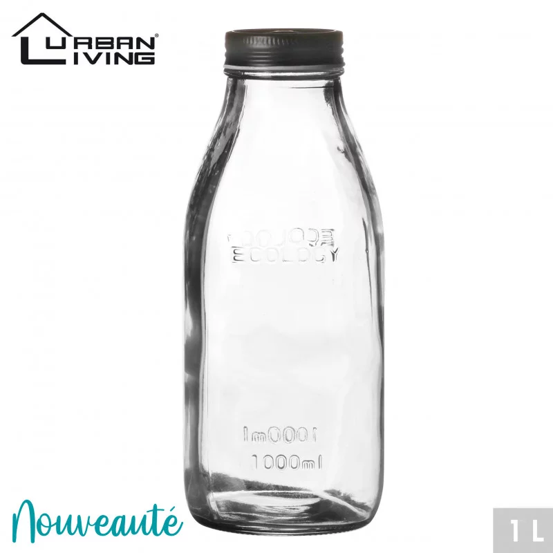 BOUTEILLE 1L BOUCHON NOIR MAT BLACK MAT