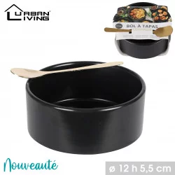 POT A TAPAS NOIR MAT EN CERAMIQUE AVEC C