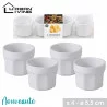 VERRINES X4 BLANC EN CERAMIQUE D5,5CM