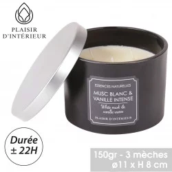 BOUGIE PARFUMEE MUSC BLANC ET VANILLE IN