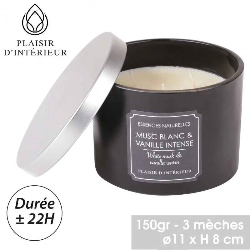 BOUGIE PARFUMEE MUSC BLANC ET VANILLE IN