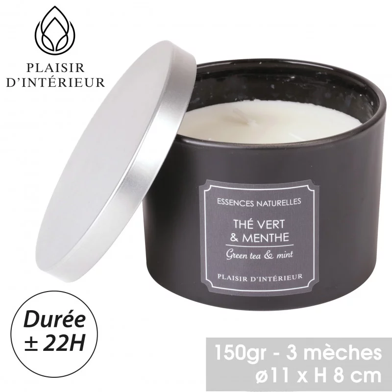 BOUGIE PARFUMEE THE VERT ET MENTHE D11XH