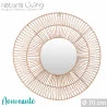 MIROIR ROND EN RAPHIA DIAM 70CM