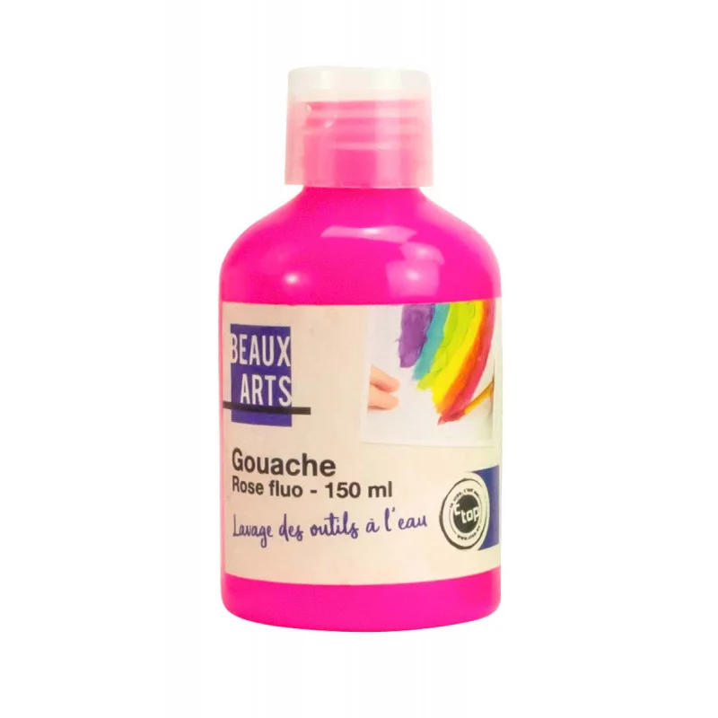 GOUACHE ROSE FLUO, BOUTEILLE DE 150 ML