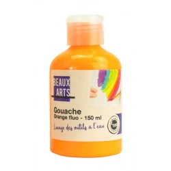 GOUACHE ORANGE FLUO, BOUTEILLE DE 150 ML