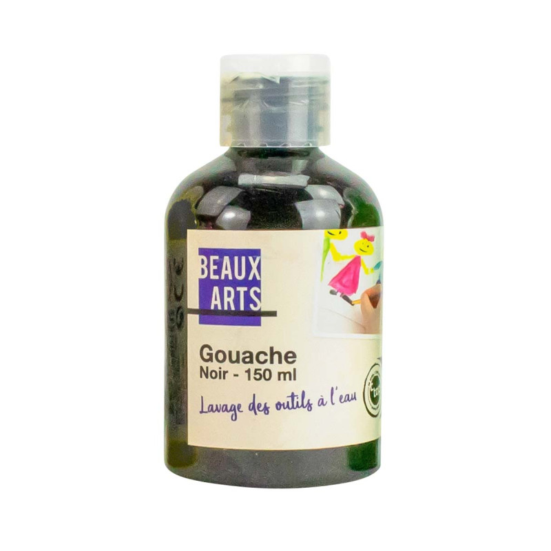 GOUACHE NOIRE, BOUTEILLE DE 150 ML