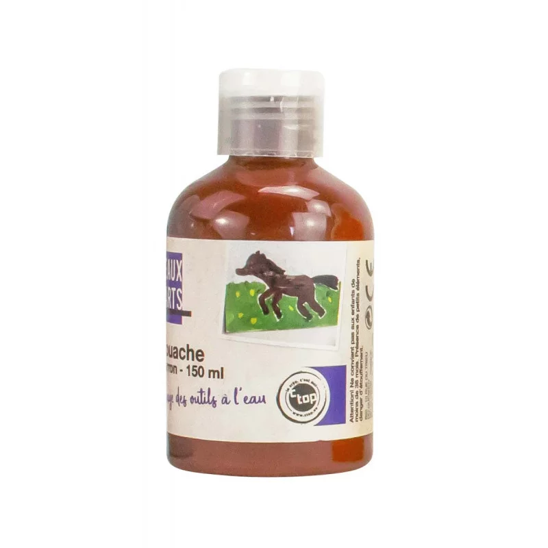 GOUACHE MARRON, BOUTEILLE DE 150 ML