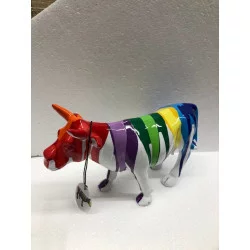 VACHE COLORÉS EN POLYRÉSINE 27X10X12cm