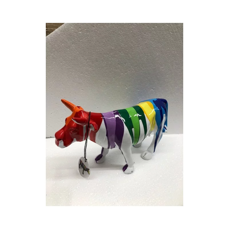 VACHE COLORÉS EN POLYRÉSINE 27X10X12cm