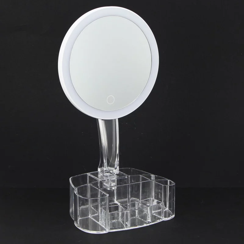 MIROIR LED AVEC RANGEMENT MAQUILLAGE-16.9X11.9X26.5CM ENV.