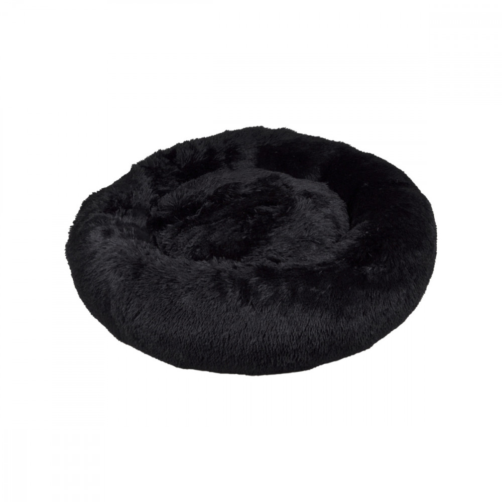 COUSSIN FLUFFY NOIR D75X24CM RD APAISANT
