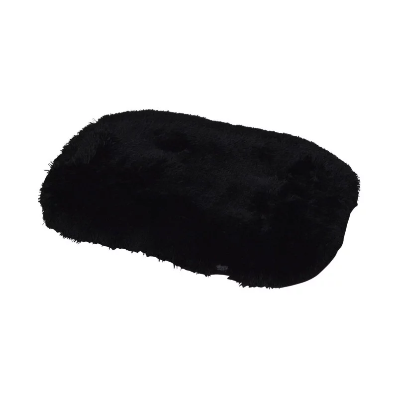 COUSSIN FLUFFY NOIR 77x50xH5CM FLOCON RE