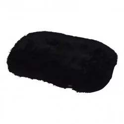 COUSSIN FLUFFY NOIR 87x55H5CM FLOCON REV