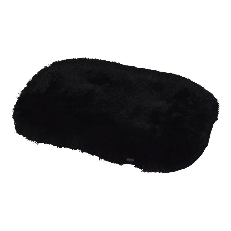 COUSSIN FLUFFY NOIR 87x55H5CM FLOCON REV