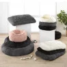 COUSSIN FLUFFY ANTHRA 107x65H5CM FLOCON