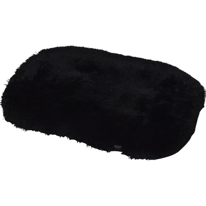 COUSSIN FLUFFY NOIR 107x65xH5CM FLOCON R