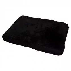 COUSSIN RECT FLUFFY NOIR 10070H10CM POLY