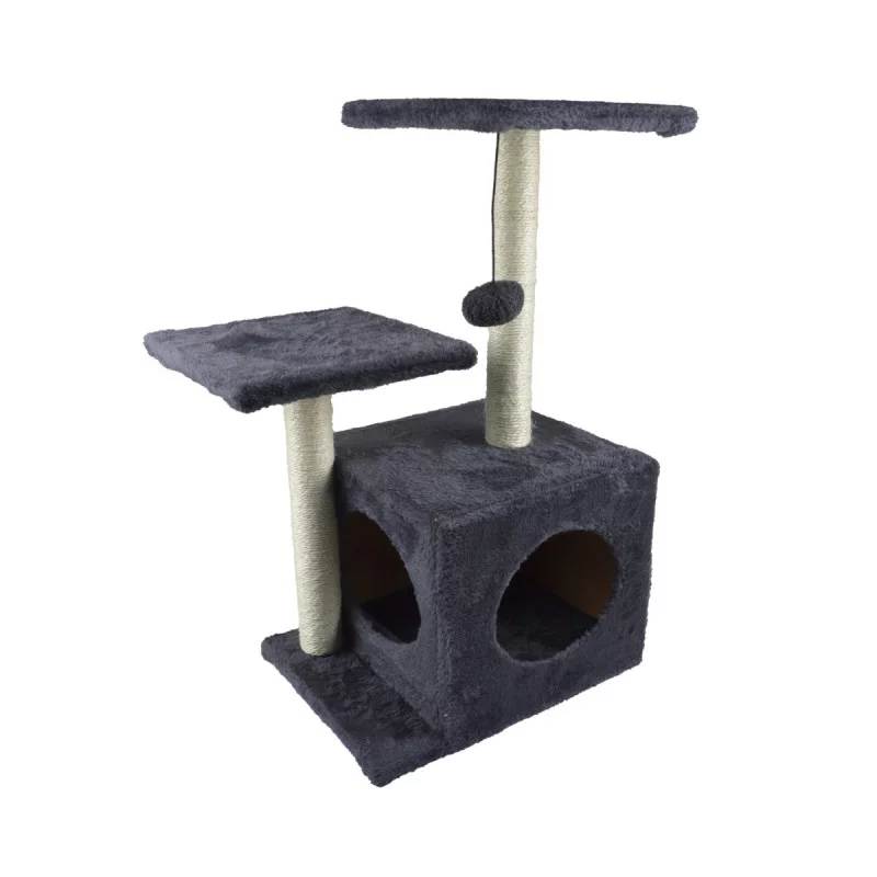 ARBRE A CHAT AVEC NICHE H60CM ANTHRACITE