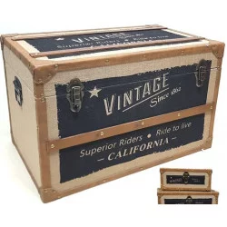 COFFRE VINTAGE- M ENV 48X28 H24CM