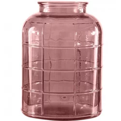 VASE BONBONNE ROSE EN VERRE RECYCLÉ D25xH35cm