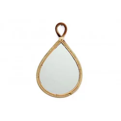 MIROIR ROTIN GOUTTE 47X28CM