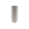 VASE CACHE POT CREME MOTIF FLEURS 31CM