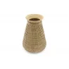 VASE EN BAMBOU ET JONC 23X33CM