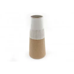 VASE BLANC EMAILLE 33CM