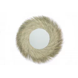 MIROIR NATUREL HERBES SECHEES D80CM