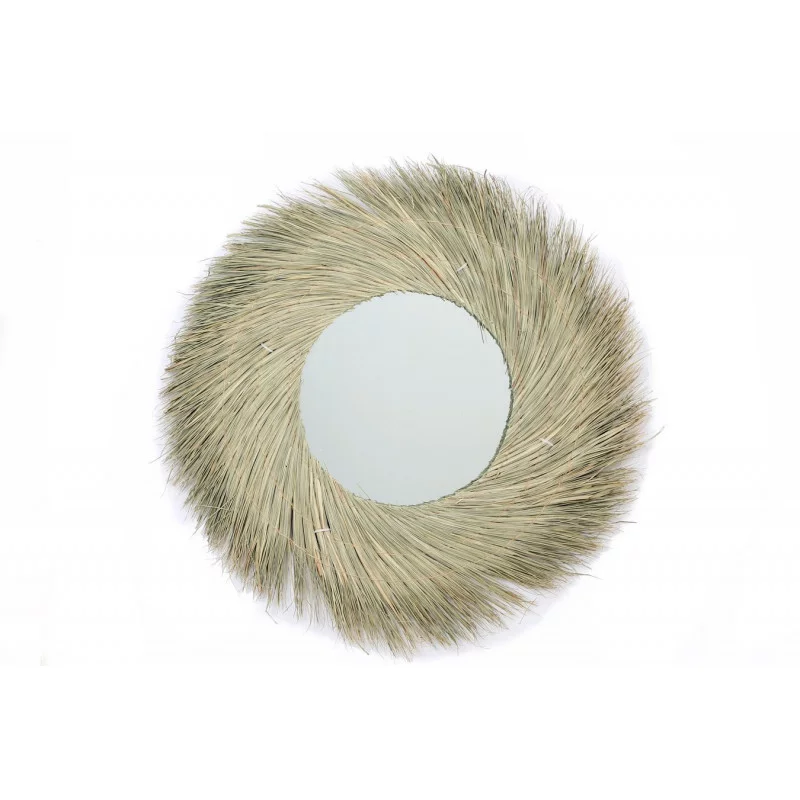 MIROIR NATUREL HERBES SECHEES D80CM