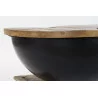 TABLE BASSE DOUBLE PLATEAUX BOMBE NOIR 1 TABLE BASSE DOUBLE PLATEAUX BOMBE NOIR 1