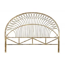 TETE DE LIT RONDE PAON ROTIN 177X4X131 N