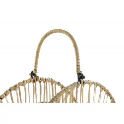 PORTE-REVUES ROND ROTIN 41X12X47 NATUREL