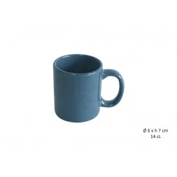 TASSE CAFE BLEU CANARD 14CL-GRES DROITE